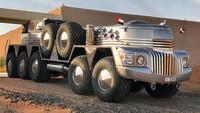 Satu mobil unik kembali terlihat dan mampu menarik perhatian pengguna jalan di Dubai. Bayangkan saja, mobil yang satu itu memiliki 10 ban dan desain tampilan sangat sangar. Foto: Pool (Autoevolution)