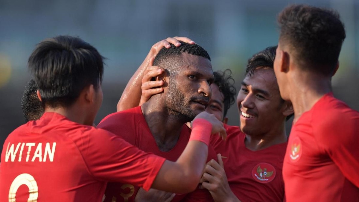 Pemain Timnas Indonesia U-23, Marinus Maryanto Wanewar. (Foto: Nyoman Budhiana/ama/ANTARA)
