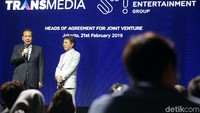 Joint venture ini melalui proses yang panjang. Tentu kita berharap joint venture ini bisa beri manfaat yang baik bagi kedua negara, khususnya di bidang ekonomi kreatif, ujar Chairul Tanjung dalam acara di Hotel Grand Hyatt, Jakarta, Kamis (21/2/2019).