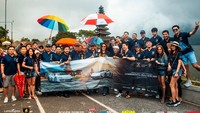 Momen kebersamaan anggota komunitas LCI di tengah kegiatan touring di Pulau Dewata, Bali Istimewa/Dok. LCI Bali Giro.