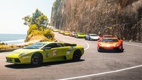 Komunitas Lamborghini Club Indonesia (LCI) membuka tahun 2019 dengan touring di Pulau Dewata, Bali. Istimewa/Dok. LCI Bali Giro.