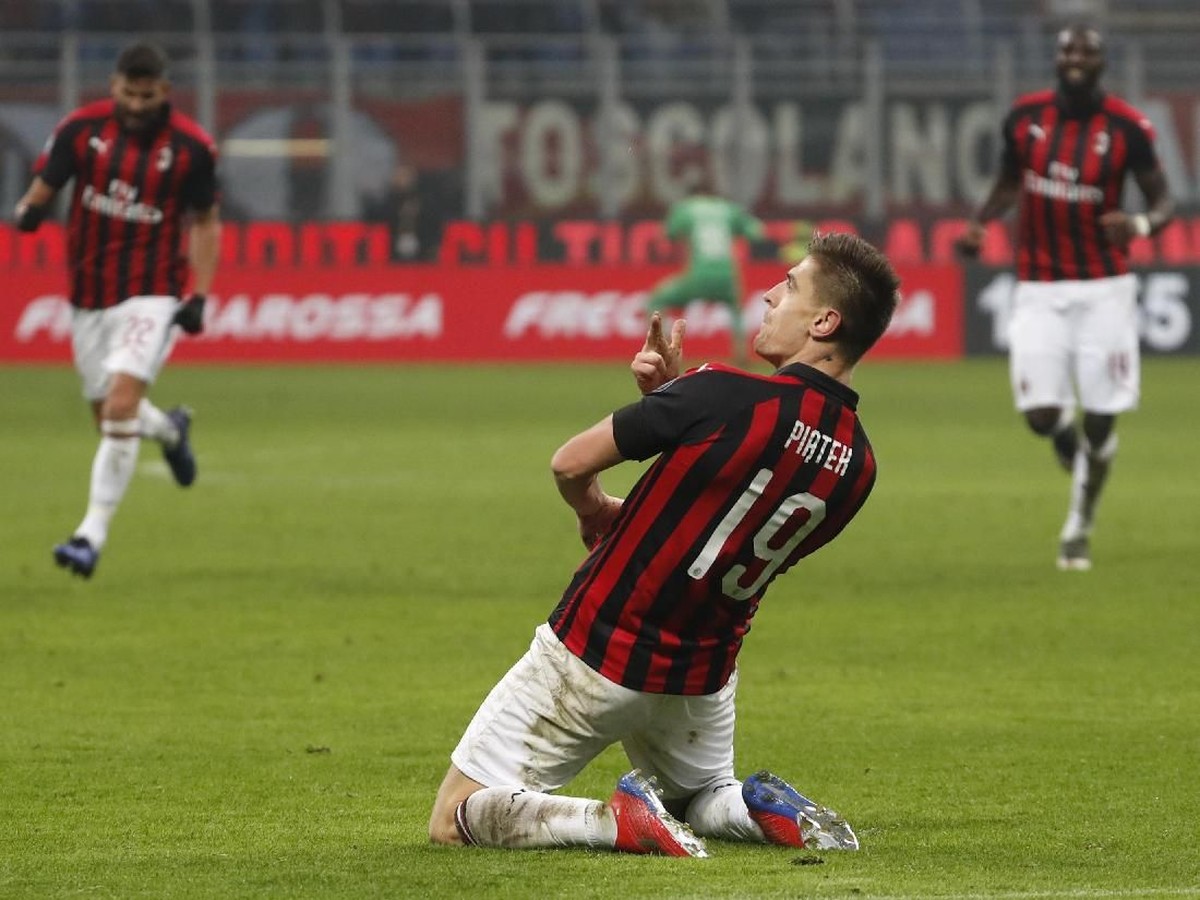 Pemain AC Milan, Krzysztof Piatek (Foto: AP Photo/Antonio Calanni)