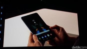 Namun saat itu, belum banyak detail yang diungkapkan Samsung mengenai Galaxy Fold. Foto: Muhamad Imron Rosyadi/detikINET