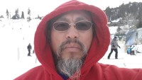 Master Roshi juga main ski di Big Bear Resort Ski, Amerika Serikat. (master_roshi_real_life/Instagram)
