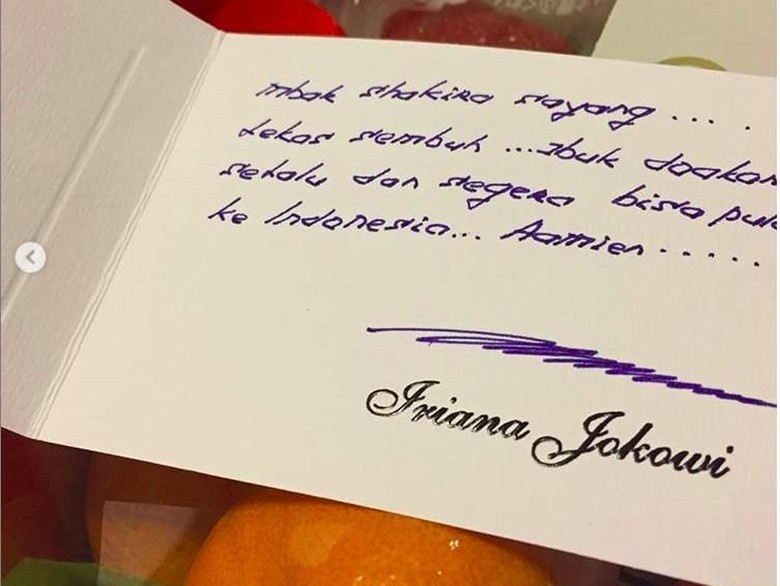 Iriana Jokowi Selipkan Doa untuk Putri Denada Lewat Surat Iriana Jokowi Selipkan Doa untuk Putri Denada Lewat Surat
