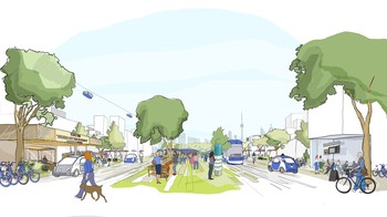 Di situsnya, Sidewalklabs menjelaskan tentang kota rancangan mereka. Akan ada transportasi umum otomatis yang bisa mengemudi sendiri dan penggunaan mobil pribadi tidak dibutuhkan. Foto: Sidewalklabs