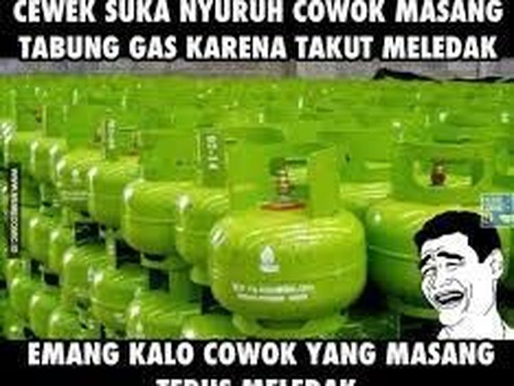 Bukan Buat Masak, Tabung Gas Ini Dimainkan Jadi Meme Kocak