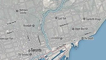 Ini adalah wilayah kota itu di Toronto, dekat dengan perairan. Foto: Sidewalklabs