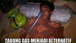 Bukan Buat Masak, Tabung Gas Ini Dimainkan Jadi Meme Kocak