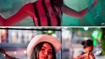 Mengikuti gaya model Guest menggunakan sosis. Foto: instagram.com/framsook_lek_lek/