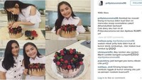 Si cantik Prilly Latuconsina juga jago masak. Tuh lihat, betapa seriusnya ia saat membuat ovomaltine cake. Foto: Instagram prillylatuconsina96