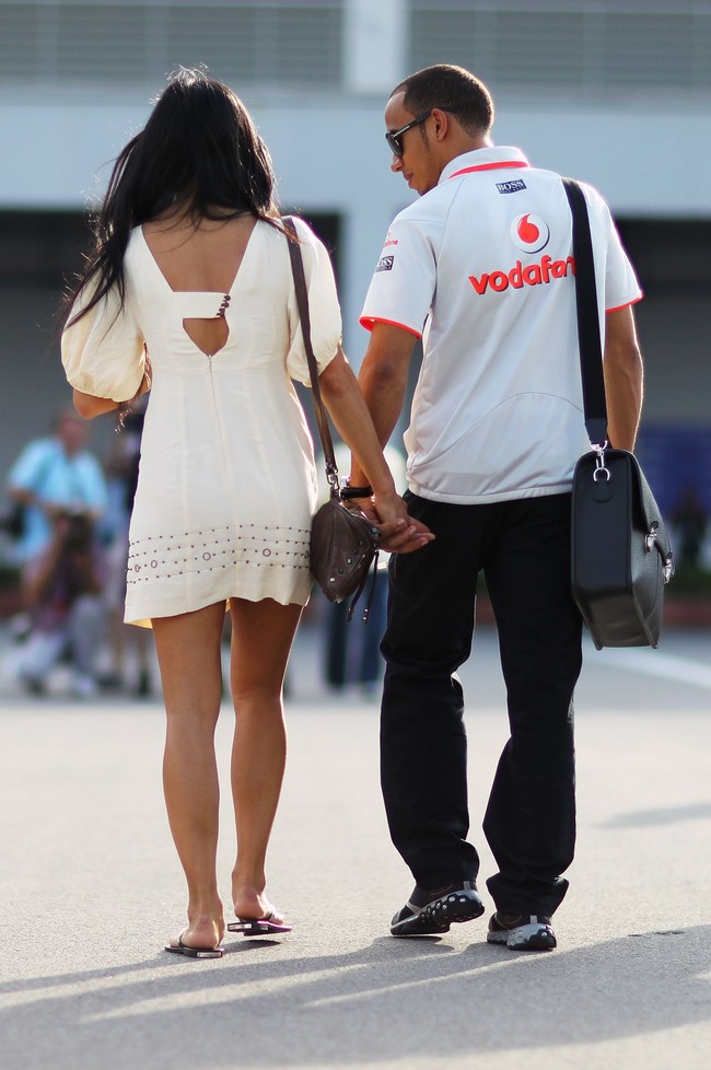 Nicole hampir tak pernah absen di setiap pertandingan Lewis demi mendukungnya. (Foto: Getty Images)