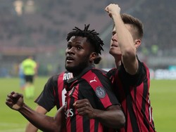 Perayaan dilakukan lagi oleh Milan dua menit berselang. Franck Kessie yang menggandakan keunggulan tuan rumah. (Foto: Emilio Andreoli/Getty Images)