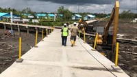Begini salah satu jalan beton yang telah selesai dibangun. Pool/Wika.