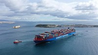 Kapal telah berlayar hampir sebulan dari China, dan akan berlabuh di Piraeus selama 24 jam sebelum memulai perjalanannya ke pelabuhan Antwerp di Belgia. Foto: Dok. Xinhuanet/Wu Lu