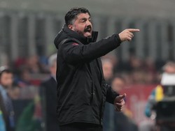 Dengan kemenangan ini, Milan dan Gattuso makin mantap di posisi keempat. Tim asal kota mode itu mengumpulkan 46 poin. (Foto: Emilio Andreoli/Getty Images)