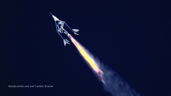 VSS Unity pun mengangkasa sampai 88 kilometer di atas permukaan Bumi. Pada Desember 2018, VSS Unity sudah terbang dalam uji coba sampai ketinggian 82,7 kilometer. Artinya, VSS Unity telah melampaui tepian angkasa yang menurut pemerintah Amerika Serikat berada di ketinggian 80 kilometer. Kini, ia terbang sedikit lebih tinggi. Foto: Reuters