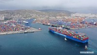 Kapal ini menawarkan banyak fitur ramah lingkungan termasuk sistem daya pantai. Foto: Dok. Xinhuanet/Wu Lu