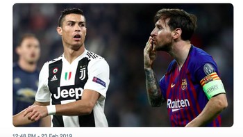 Messi dan rival abadinya Cristiano saling bersaing, terlihat di statistik ini. Foto: istimewa