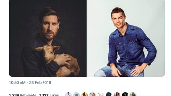 Kalau ini dibandingkan dengan Ronaldo, di mana Ronaldo sementara sedikit lebih unggul. Foto: istimewa