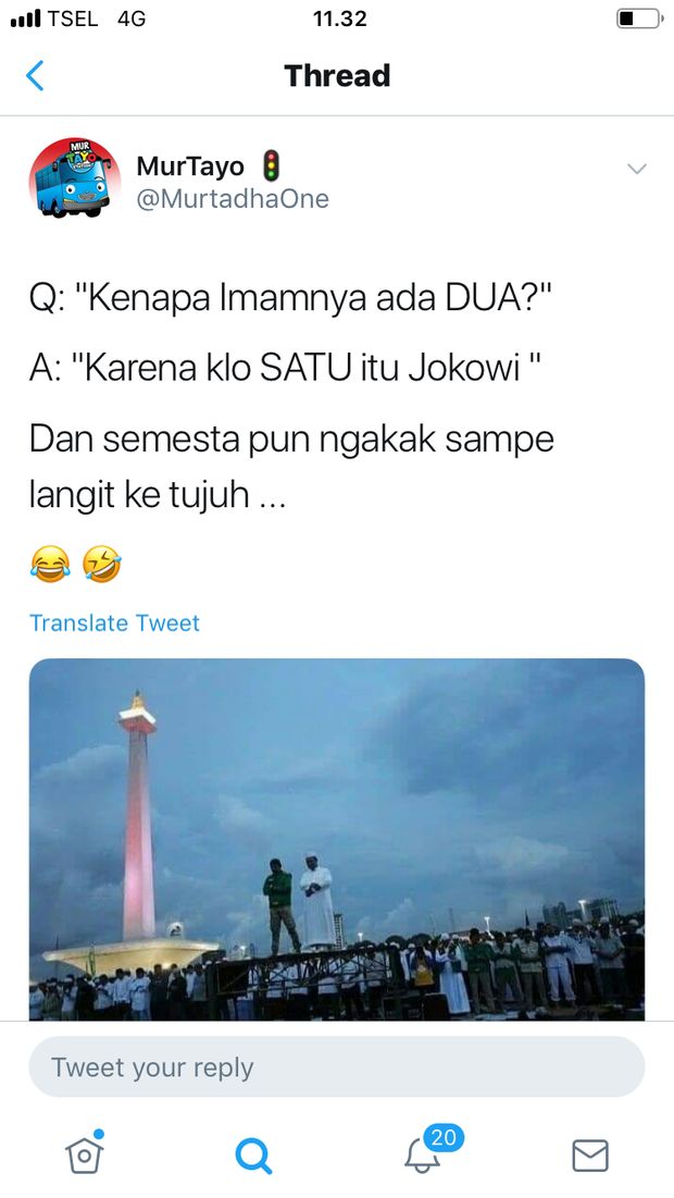screenshot akun Twitter MurTayo.