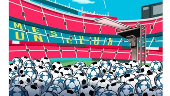 Messi mandi bola. Foto: istimewa