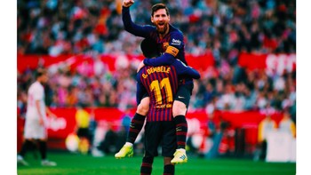 Rekor Messi lawan Sevilla yang luar biasa juga diposting di medsos, di mana dia mencetak 36 gol dalam 35 pertandingan. Foto: istimewa