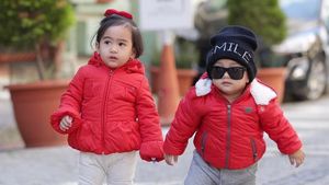 9 Gaya Imut nan Menggemaskan Keponakan Syahrini, Raja & Ratu