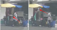 Duh, Pekerja Ini Sengaja Banting Ikan Hidup ke Jalanan Sebelum Dimasak
