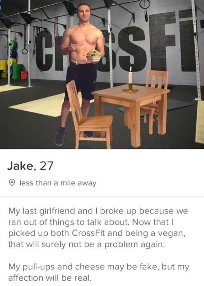 Penampilan Jake di profil lainnya. Ia tetap konsisten pakai bio kocak. Foto: Dok. Niftyshadesofjake