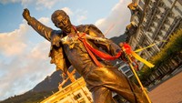 Patung Freddie Mercury, sang vokalis Queen yang melegenda itu berlokasi di Montreux, Swiss (iStock)