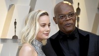 Kedua bintang Captain Marvel itu terlihat sangat kompak. Frazer Harrison/Getty Images