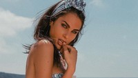 Francesca Sofia juga pernah merayakan kemenangan Rossi meraih podium di MotoGP Andalusia. (Instagram @francescasofianovello)
