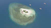 Inilah pemandangan Gili Kedis dari udara, di sebelahnya ada Gili Sudak dan Gili Nanggu (My Trip My Adventure)