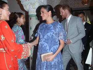 Foto: Gaya Meghan Markle Tebar Pesona di Istana Raja Maroko