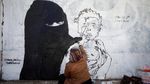 Mural Ibu dan Anak Korban Perang di Yaman Bikin Miris