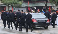 Pengawalan Kim Jong Un. 
