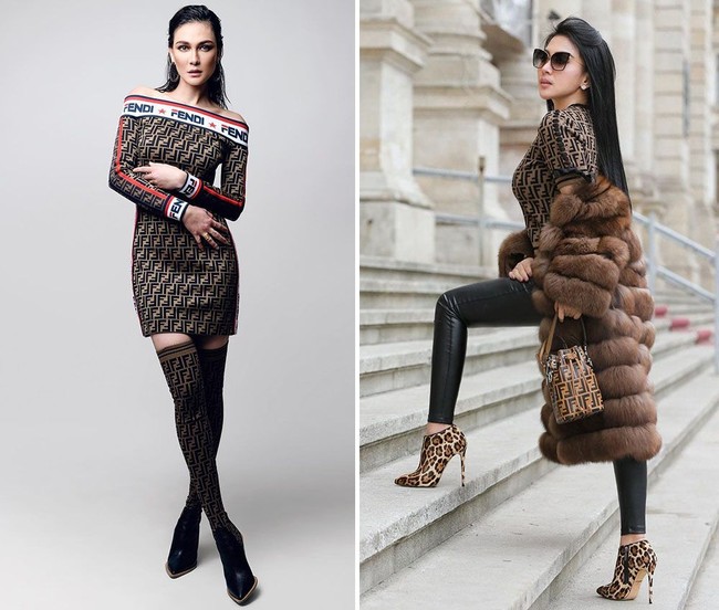 Meski punya karakter gaya yang berbeda, Syahrini dan Luna Maya menyukai produk keluaran brand fashion yang sama. Salah satunya Fendi. (Foto: Instagram)