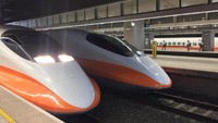 Kereta cepat atau kereta peluru Taiwan High Speed Rail (THSR) menjadi salah satu pilihan transportasi buat wisatawan yang ingin bepergian antar daerah di Taiwan (Kurnia/detikTravel)  