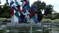 Air mancur di Taman Pakubowono diketahui menjadi salah satu tempat favorit yang dikunjungi warga Jakarta.