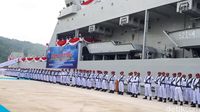 Menhan Hadiri Serah Terima KRI Teluk Lada- 521 di Lampung