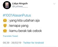 Cuit Kocak 1001 Alasan Putus yang Tak Biasa Ini Bikin Ngakak