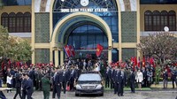 Kim Jong Un diketahui menaiki mobil mewah itu sesaat setelah tiba di Stasiun Dong Dang, Vietnam. Mobil itu pun sebelumnya pernah ditumpangi Kim ketika bertemu dengan Trump di Singapura. Minh Hoang/AP Photo.
