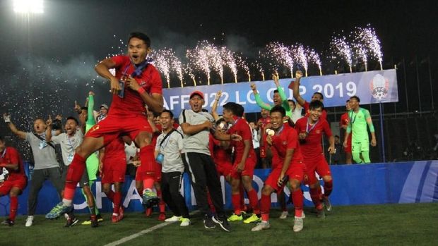 Thailand kalah 1-2 dari Indonesia di final Piala AFF U-22 2019.