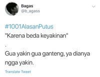 Cuit Kocak 1001 Alasan Putus yang Tak Biasa Ini Bikin Ngakak