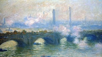 Selanjutnya ada lukisan Waterloo Bridge karya Claude Monet yang juga hilang pada tahun 2012 dari Museum Kunsthal di Rotterdam, Belanda. Istimewa/Dok. www.claude-monet.com.