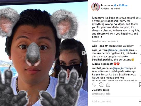 Foto mesra Luna Maya dan Reino Barack.
