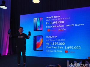 Sudah Rilis, Berapa Harga Honor 10 Lite dan Honor 8A?
