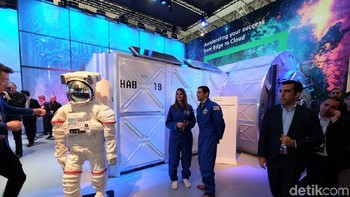 Booth Hewlett-Packard (HP) bahkan sampai membawa purwa rupa rumah astronot di Mars. (Foto: detikINET/Adi Fida Rahman)
