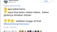 Ini sudah termasuk bakat karena biasanya bakso besar dimakan terakhir. Kalau kamu apa bakat membanggakan kamu sebagai orang Indonesia? Foto: Twitter
